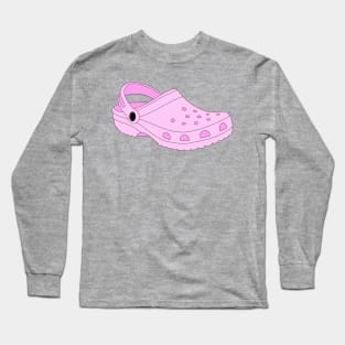 Pink Crocs Shoe Long Sleeve T-Shirt